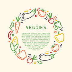 Round form concept with vegetables
