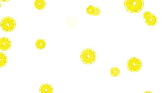 Seamless  Lemon Colourful Background. High-Quality Animation. 4K, 60fps
