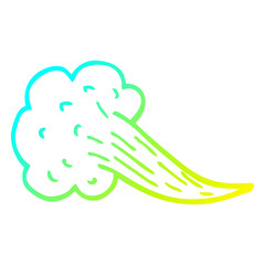 cold gradient line drawing cartoon expression bubble