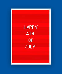 Happy USA Independence day letterboard greeting card