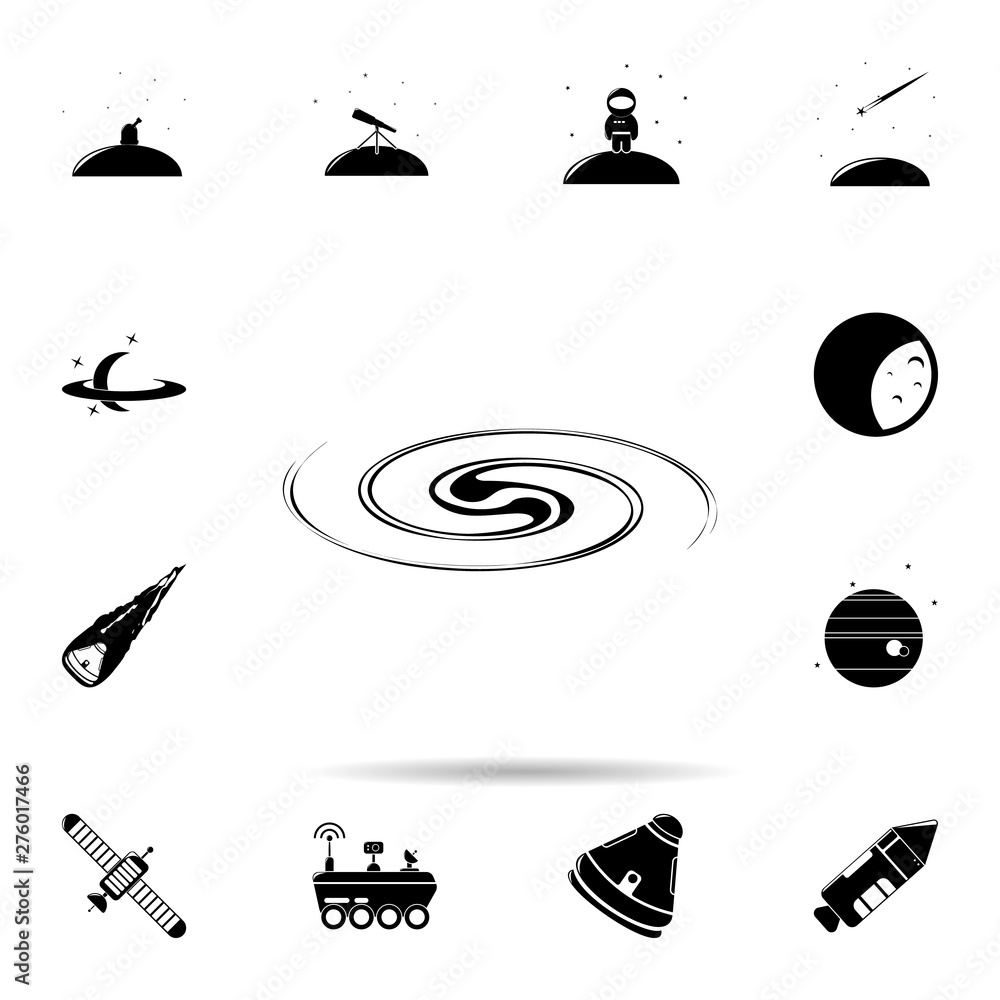 Poster galaxy icon. universal set of space for website design and development, app development