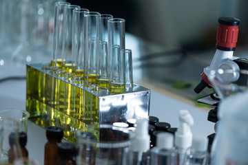 biofuel oil research in laboratory, biofuel energy power concept