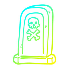 cold gradient line drawing cartoon spooky victorian grave