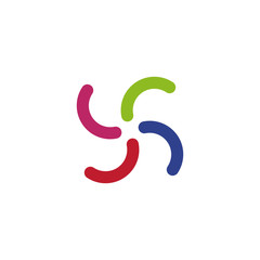 Community and network icon logo design vector template