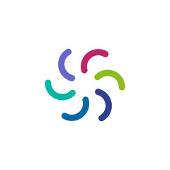 Community and network icon logo design vector template