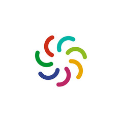 Community and network icon logo design vector template