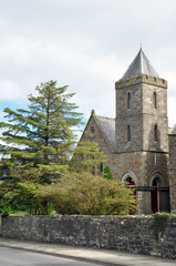 Fototapeta premium the historic streets of Scotland's Islands Kirkwall with their Grand Victorian homes