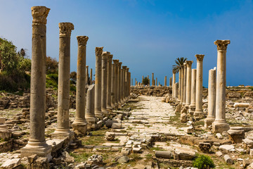 romans ruins Tyre Sur in South Lebanon Middle east