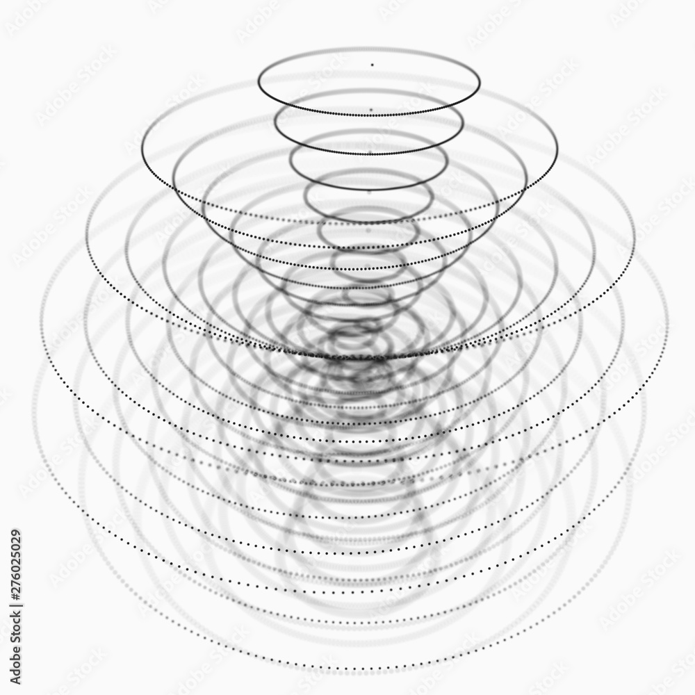 Poster sphere particles. abstract 3d sphere made of points. futuristic technology style. sphere particles. 