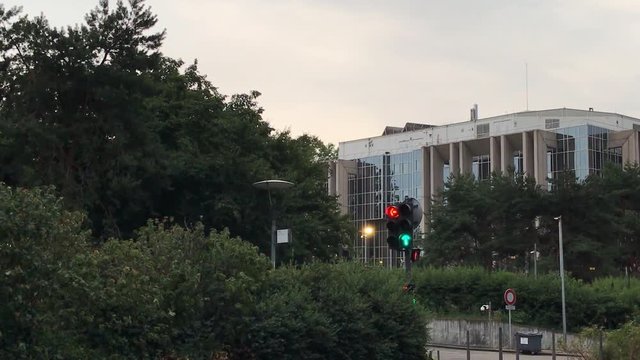 Cars driving - peaoples back from work