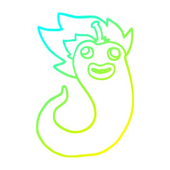 cold gradient line drawing cartoon hot chilly