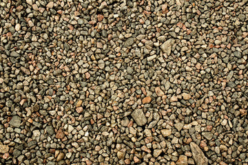 Gray crushed stone granite landscape and construction