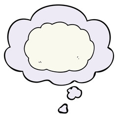cartoon cloud and thought bubble