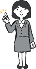 Illustration of a Business woman face and pose