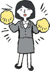 Illustration of a Business woman face and pose