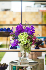 Bouquet of flowers in a vase on the table