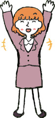 Illustration of a Business woman face and pose