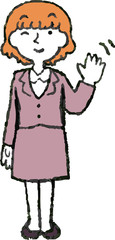 Illustration of a Business woman face and pose
