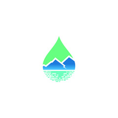logo mountain and water
