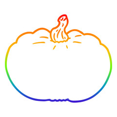 rainbow gradient line drawing cartoon pumpkin
