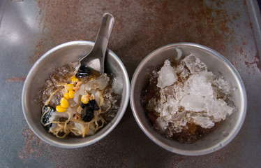 thai dessert sweets with noodles