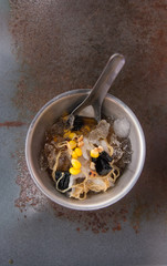 thai dessert sweets with noodles