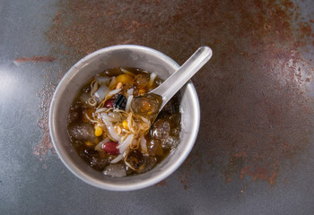thai dessert sweets with noodles