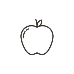 Minimal apple icon. Modern trendy illustration of a fresh piece of healthy fruit