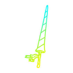 cold gradient line drawing cartoon knights lance