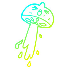 cold gradient line drawing cartoon citrus fruit