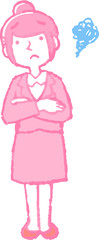 Pop Illustration of a job-hunting girl student face and pose