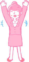 Pop Illustration of a job-hunting girl student face and pose