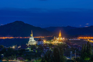 Beautiful landscape at Wat Phra That Pha Son Kaew Temple in Khao Kho Phetchabun, Thailand.