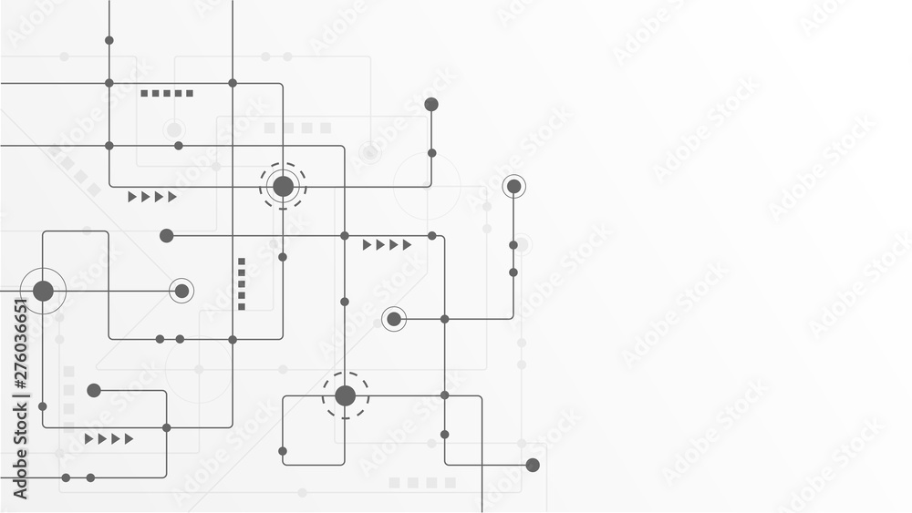 Poster Abstract geometric connect lines and dots.Simple technology graphic background.Illustration Vector design Network and Connection concept.