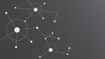 Abstract geometric connect lines and dots.Simple technology graphic background.Illustration Vector design Network and Connection concept.