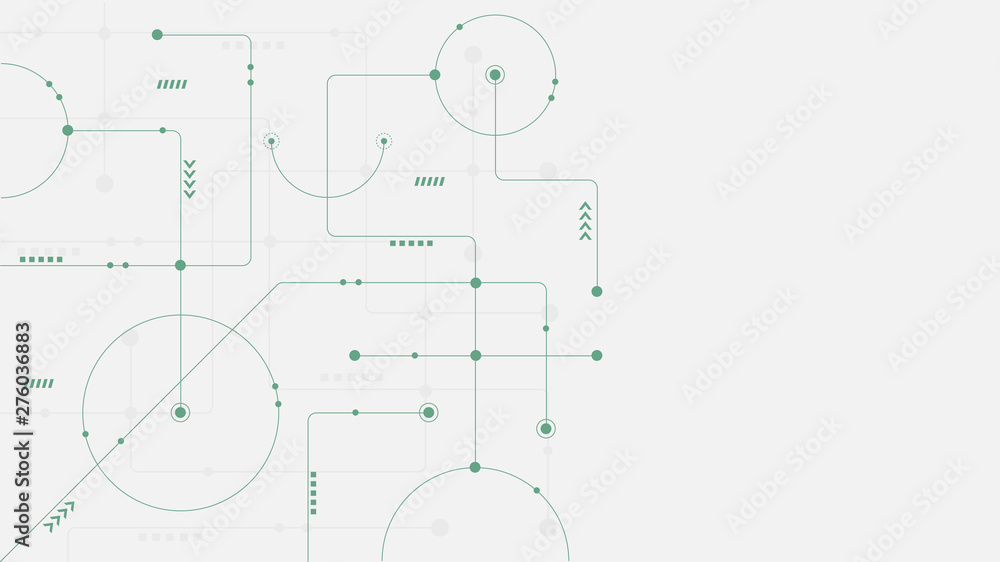 Poster Abstract geometric connect lines and dots.Simple technology graphic background.Illustration Vector design Network and Connection concept.