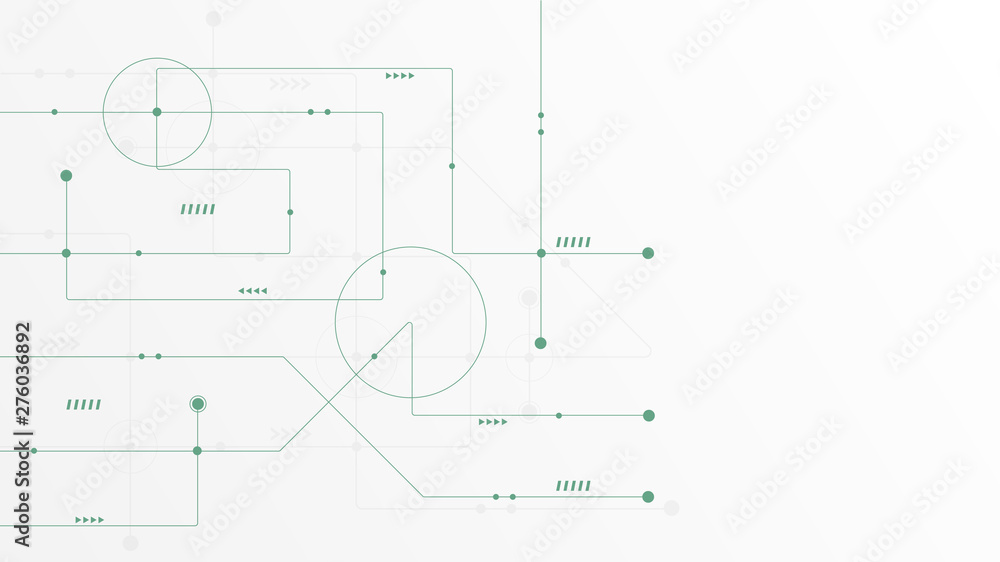 Poster Abstract geometric connect lines and dots.Simple technology graphic background.Illustration Vector design Network and Connection concept.