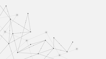 Abstract geometric connect lines and dots.Simple technology graphic background.Illustration Vector design Network and Connection concept.