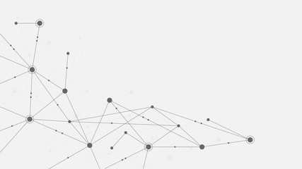 Abstract geometric connect lines and dots.Simple technology graphic background.Illustration Vector design Network and Connection concept.