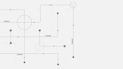 Abstract geometric connect lines and dots.Simple technology graphic background.Illustration Vector design Network and Connection concept
