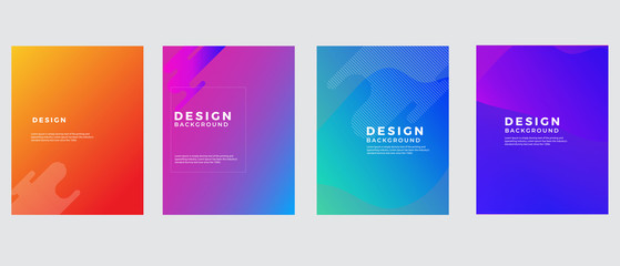 Minimal covers design. Colorful halftone gradients. Future geometric patterns. vector.	