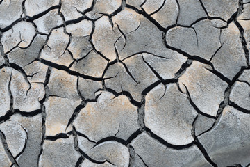 The cracked ground, Ground in drought, Soil texture and dry mud, Dry land.