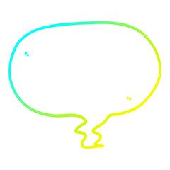 cold gradient line drawing cartoon speech bubble