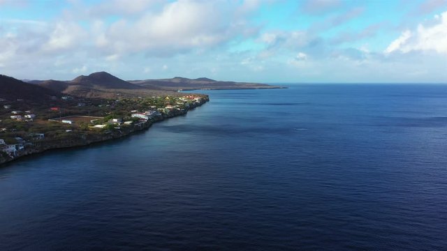 Aerial view over area Knip on the western side of  Curaçao/Caribbean /Dutch Antilles
