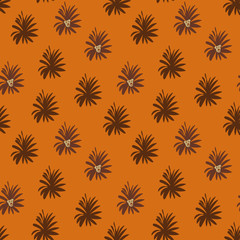 A seamless vector pattern with friendly lion faces. Surface print design.