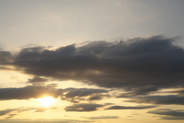 Naklejka na ściany i meble Sunset and Cloud Evening Sky