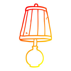 warm gradient line drawing cartoon table lamp