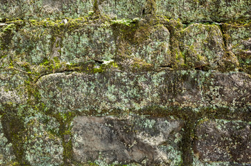 moisture aged cement brick wall background