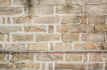 aged yellow brick wall