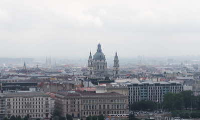 Fototapeta premium Panoramic Budapest city, Hungary in misty morning